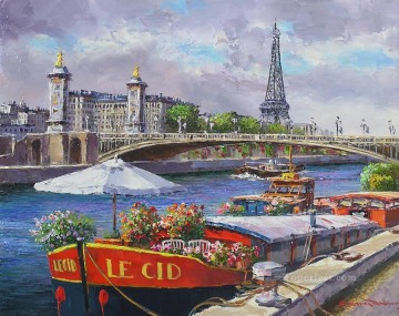 Cityscape Painting - Pont Alexandria European Towns.JPG